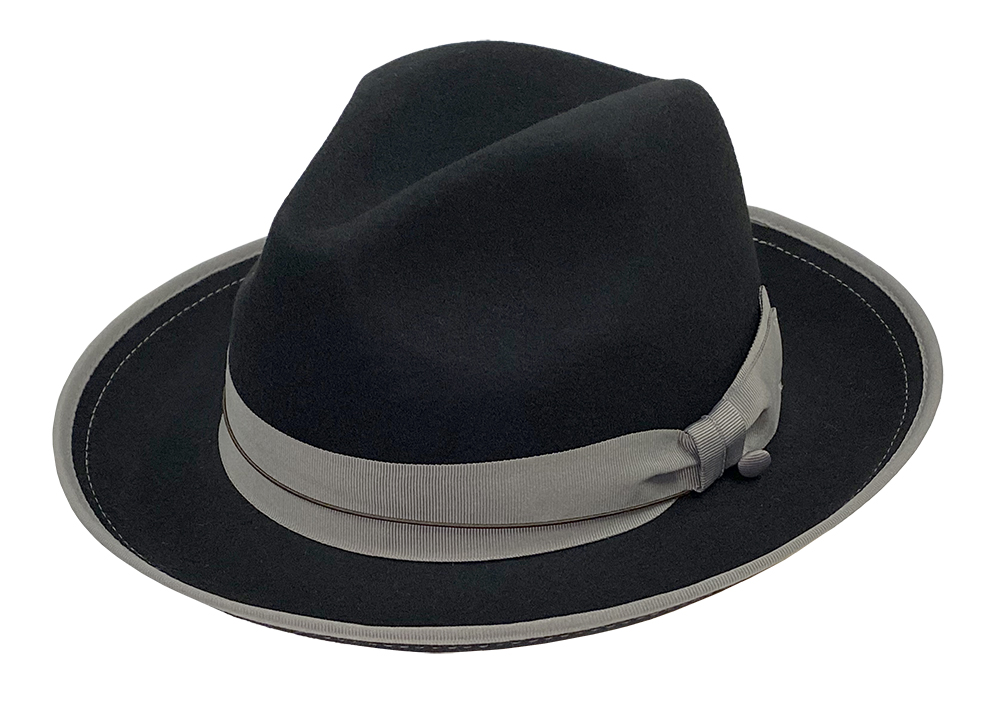 Swanky Fedora with Contrast Trim - Brimmed Hats